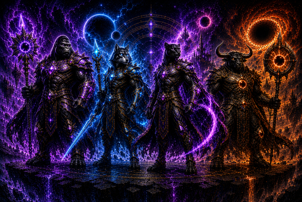 Celestial Guardians: Galactic Watchers Genesis Edition Premium Art