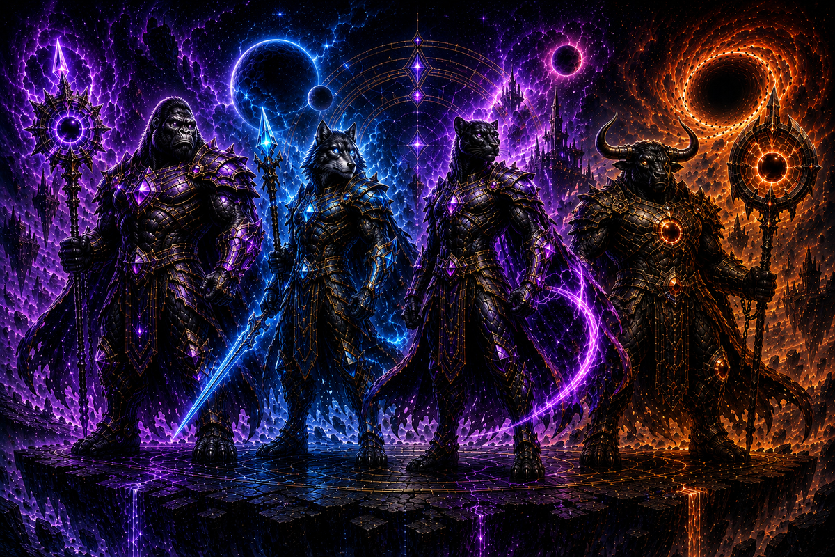 Celestial Guardians: Galactic Watchers Genesis Edition Premium Art